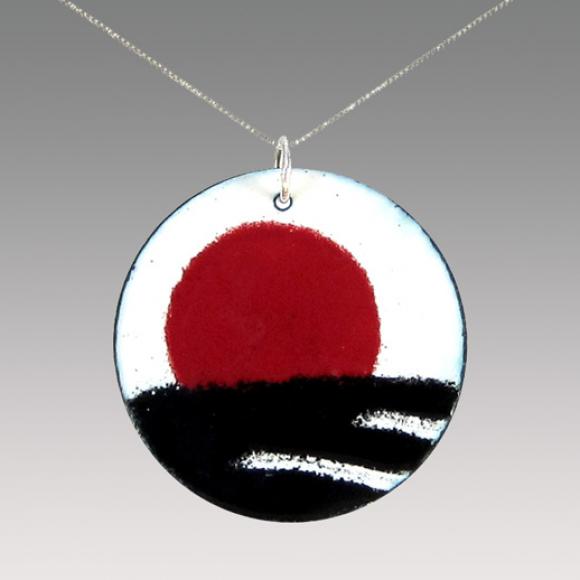 Setting Sun Enamel Pendant